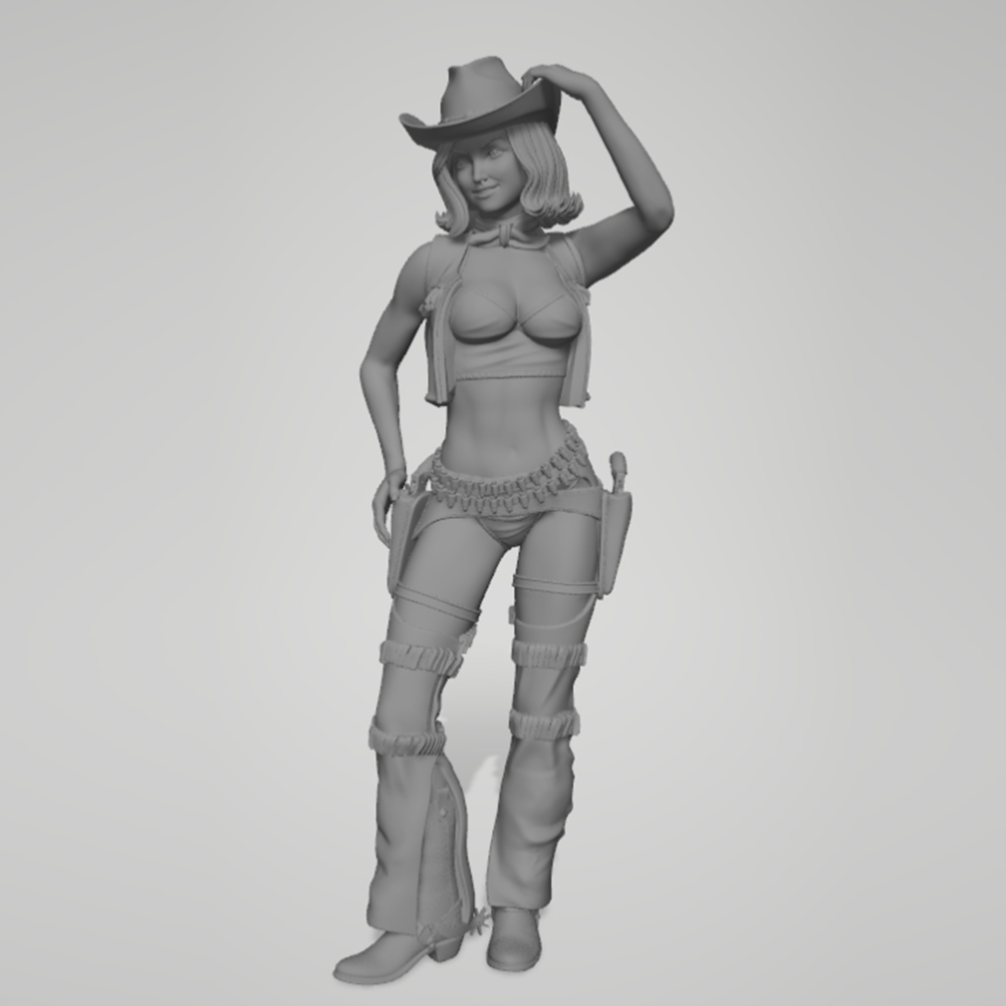 1/24 1/18 1/12 cowboy girl Una - Paint Model Kit 评论和价格