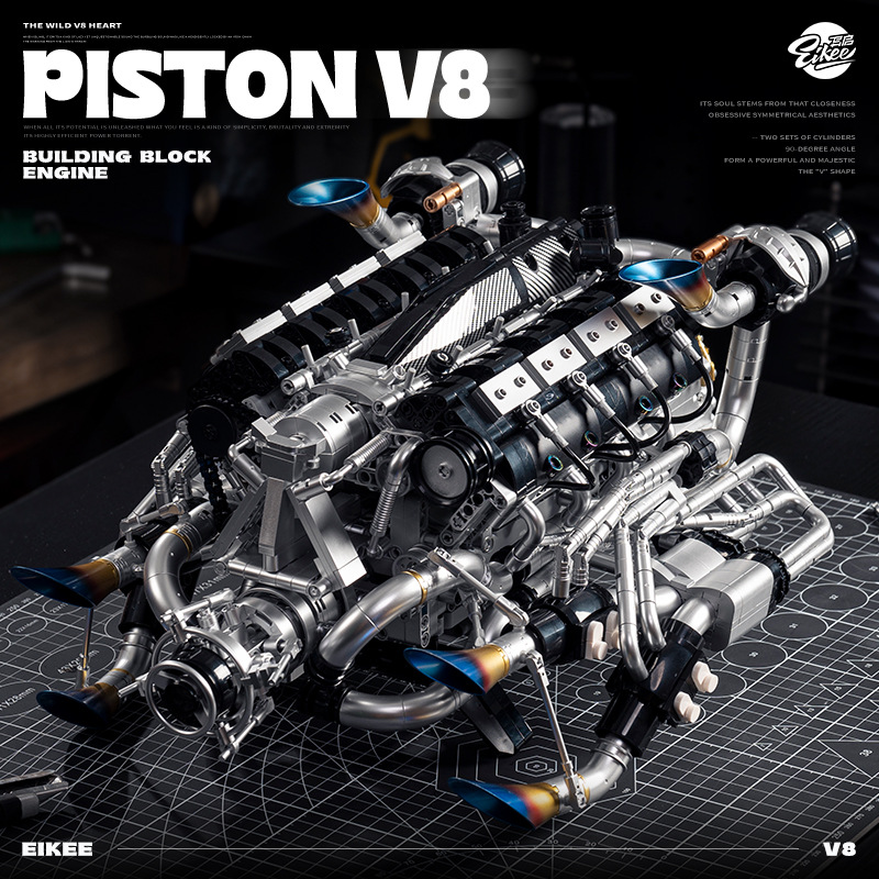Technical Supercar V8 Engine B - Model Kit Engine 评论和价格