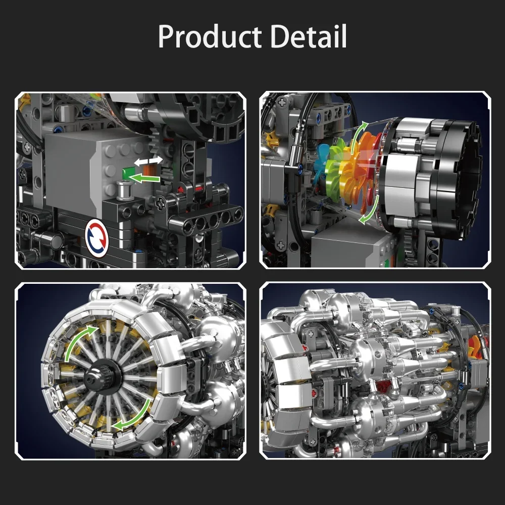 Mould King 10216 Turbojet Engi - Model Kit Engine 评论和价格